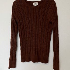 Brown knit Chestnut Crewneck Sweater Vintage St. john’s Bay